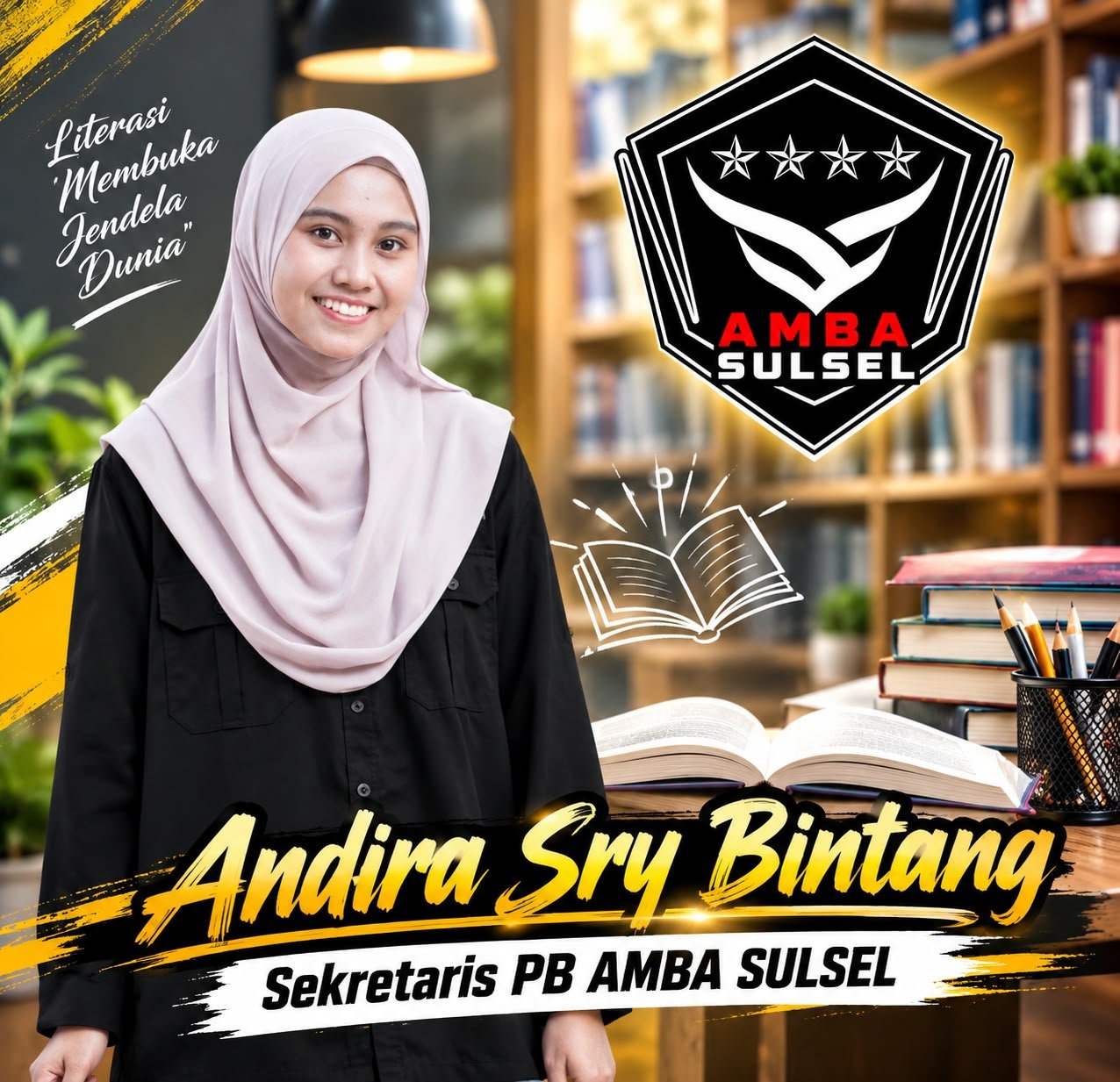 Menggerakkan Literasi dan Kebudayaan: Mengenal Andira Sry Bintang, Sosok Muda di Balik Kepengurusan AMBA Sulsel